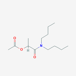molecular formula C13H25NO3 B14743777 [1-(Dibutylamino)-1-oxopropan-2-yl] acetate CAS No. 6288-19-3