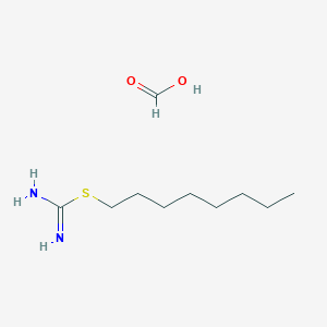 molecular formula C10H22N2O2S B14743794 Formic acid;octyl carbamimidothioate CAS No. 6326-50-7
