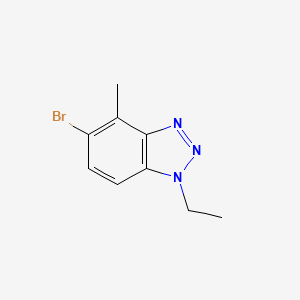 molecular formula C9H10BrN3 B1474380 5-bromo-1-ethyl-4-methyl-1H-benzo[d][1,2,3]triazole CAS No. 1799974-74-5