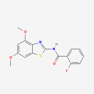 molecular formula C16H13FN2O3S B14743808 N-(4,6-dimethoxybenzothiazol-2-yl)-2-fluoro-benzamide CAS No. 5319-50-6