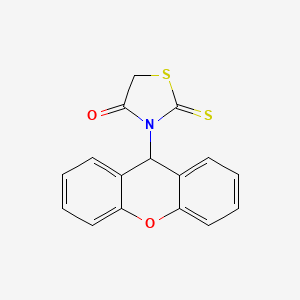 molecular formula C16H11NO2S2 B14743850 Thiazolidin-4-one, 3-(9H-xanthen-9-yl)-2-thioxo- CAS No. 6319-51-3