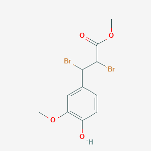 molecular formula C11H12Br2O4 B14743956 Methyl 2,3-dibromo-3-(4-hydroxy-3-methoxyphenyl)propanoate CAS No. 5396-66-7