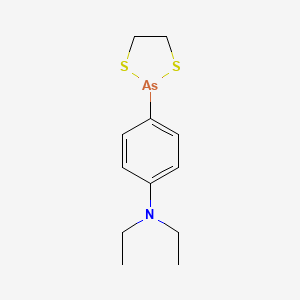 molecular formula C12H18AsNS2 B14744023 1,3,2-DITHIARSENOLANE, 2-(p-(DIETHYLAMINO)PHENYL)- CAS No. 5185-78-4