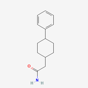 molecular formula C14H19NO B14744118 Cyclohexaneacetamide, 4-phenyl- CAS No. 6289-64-1