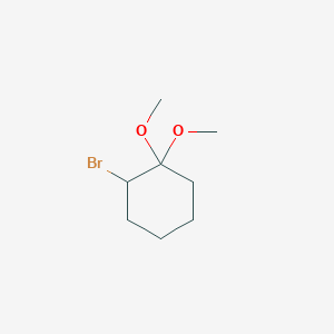 molecular formula C8H15BrO2 B14744233 Cyclohexane, 2-bromo-1,1-dimethoxy- CAS No. 1728-17-2