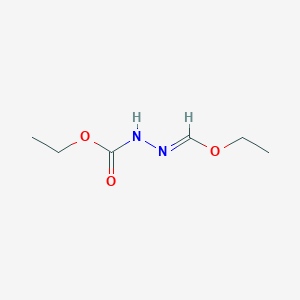 molecular formula C6H12N2O3 B14744250 Ethyl(1E)-N-ethoxycarbonyl methanehydrazonate 