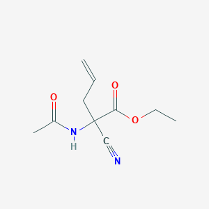 molecular formula C10H14N2O3 B14744251 Ethyl 2-(acetylamino)-2-cyanopent-4-enoate CAS No. 5424-14-6