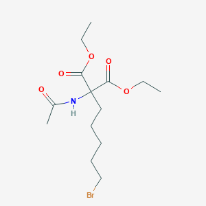 molecular formula C14H24BrNO5 B14744380 Propanedioic acid, (acetylamino)(5-bromopentyl)-, diethyl ester CAS No. 5183-26-6
