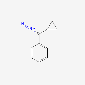 molecular formula C10H10N2 B14744471 [Cyclopropyl(diazo)methyl]benzene CAS No. 772-30-5