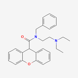 molecular formula C27H30N2O2 B14744535 N-benzyl-N-(2-diethylaminoethyl)-9H-xanthene-9-carboxamide CAS No. 6325-89-9