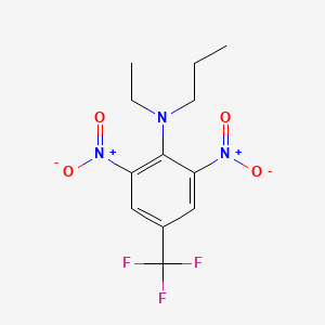 molecular formula C12H14F3N3O4 B14744542 N-Ethyl-2,6-dinitro-N-propyl-4-(trifluoromethyl)aniline CAS No. 5103-92-4