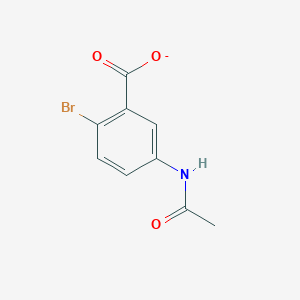 molecular formula C9H7BrNO3- B14744570 5-Acetamido-2-bromobenzoate 