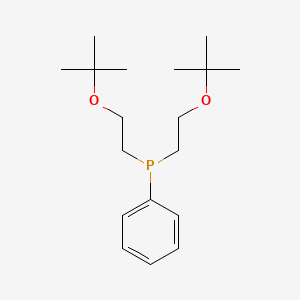 molecular formula C18H31O2P B14744587 Bis[2-[(2-methylpropan-2-yl)oxy]ethyl]-phenylphosphane 