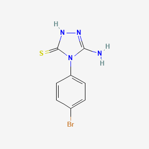 molecular formula C8H7BrN4S B14744617 5-Amino-4-(4-bromophenyl)-2,4-dihydro-3H-1,2,4-triazole-3-thione CAS No. 5311-55-7