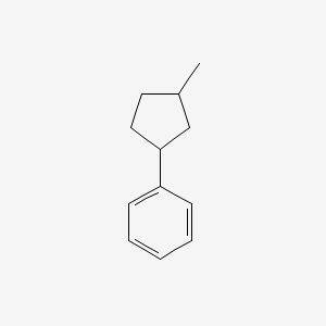 molecular formula C12H16 B14744671 (3-Methylcyclopentyl)benzene CAS No. 5078-75-1