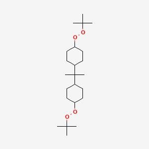 molecular formula C23H44O4 B14744677 (Isopropylidenedicyclohexane-4,1-diyl)bis(tert-butyl) peroxide CAS No. 3088-74-2