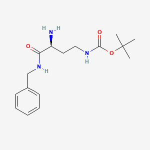 molecular formula C16H25N3O3 B14744692 tert-butyl (S)-(3-amino-4-(benzylamino)-4-oxobutyl)carbamate 