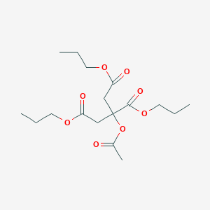 molecular formula C17H28O8 B14744713 Tripropyl 2-(acetyloxy)propane-1,2,3-tricarboxylate CAS No. 6293-73-8