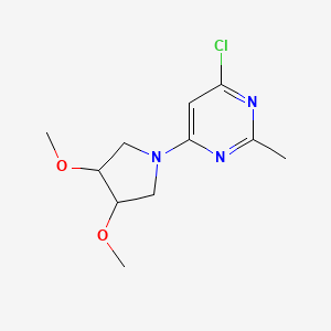 molecular formula C11H16ClN3O2 B1474495 4-Chloro-6-(3,4-dimethoxypyrrolidin-1-yl)-2-methylpyrimidine CAS No. 1975319-12-0