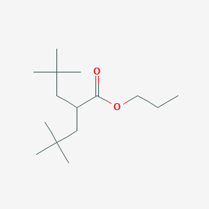 molecular formula C15H30O2 B14744957 Propyl 2-(2,2-dimethylpropyl)-4,4-dimethylpentanoate CAS No. 5340-39-6