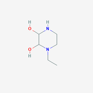 molecular formula C6H14N2O2 B14744966 1-Ethylpiperazine-2,3-diol 