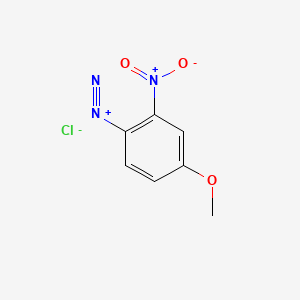 molecular formula C7H6ClN3O3 B14744991 Benzenediazonium, 4-methoxy-2-nitro-, chloride CAS No. 119-25-5