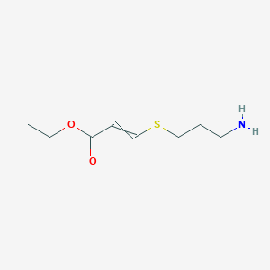 molecular formula C8H15NO2S B14745035 Ethyl 3-(3-aminopropylsulfanyl)prop-2-enoate CAS No. 5169-38-0