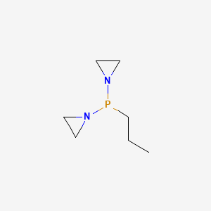 molecular formula C7H15N2P B14745068 Phosphine oxide, bis(1-aziridinyl)propyl- CAS No. 2275-86-7