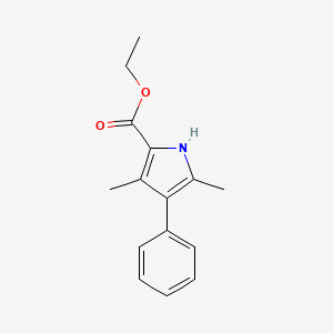 molecular formula C15H17NO2 B14745072 Ethyl 3,5-dimethyl-4-phenyl-1H-pyrrole-2-carboxylate CAS No. 3274-67-7