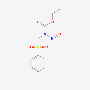 molecular formula C11H14N2O5S B14745090 Carbamic acid, [[(4-methylphenyl)sulfonyl]methyl]nitroso-, ethyl ester CAS No. 2951-53-3