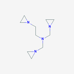 molecular formula C10H20N4 B14745098 N,N-Bis(1-aziridinylmethyl)-1-aziridineethanamine CAS No. 1135-06-4