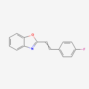 molecular formula C15H10FNO B14745158 Benzoxazole, 2-[2-(4-fluorophenyl)ethenyl]- CAS No. 1493-41-0