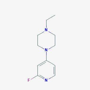 molecular formula C11H16FN3 B1474522 1-Ethyl-4-(2-fluoropyridin-4-yl)piperazine CAS No. 1566048-13-2