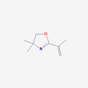 molecular formula C8H13NO B14745223 Oxazole, 4,5-dihydro-4,4-dimethyl-2-(1-methylethenyl)- CAS No. 1606-52-6