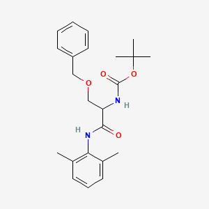 molecular formula C23H30N2O4 B14745272 Tert-butyl N-[1-[(2,6-dimethylphenyl)carbamoyl]-2-phenylmethoxy-ethyl]carbamate CAS No. 5331-16-8
