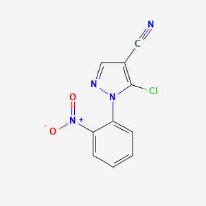 molecular formula C10H5ClN4O2 B14745305 5-Chloro-1-(2-nitrophenyl)-1H-pyrazole-4-carbonitrile CAS No. 1269292-06-9