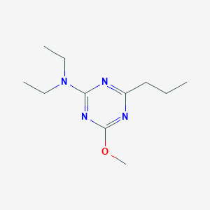 molecular formula C11H20N4O B14745535 N,N-Diethyl-4-methoxy-6-propyl-1,3,5-triazin-2-amine CAS No. 5248-59-9
