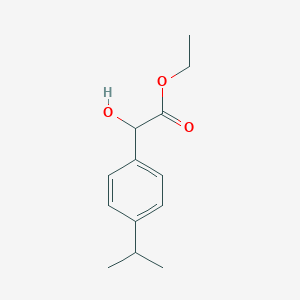 molecular formula C13H18O3 B14745557 Ethyl hydroxy[4-(propan-2-yl)phenyl]acetate CAS No. 6283-47-2