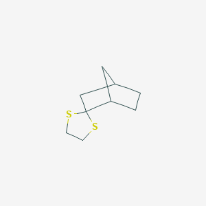 molecular formula C9H14S2 B14745688 Spiro[bicyclo[2.2.1]heptane-2,2'-[1,3]dithiolane] CAS No. 172-69-0