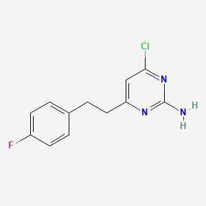 molecular formula C12H11ClFN3 B14745708 4-Chloro-6-[2-(4-fluorophenyl)ethyl]pyrimidin-2-amine CAS No. 1692-01-9
