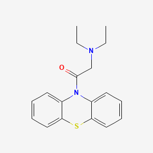 molecular formula C18H20N2OS B14745738 Phenothiazine, 1-(N,N-diethylglycyl)- CAS No. 641-33-8