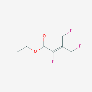 molecular formula C7H9F3O2 B14745914 Ethyl 2,4-difluoro-3-(fluoromethyl)but-2-enoate CAS No. 2284-70-0