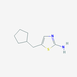 molecular formula C9H14N2S B1474595 5-(Cyclopentylmethyl)-1,3-thiazol-2-amine CAS No. 1565551-26-9
