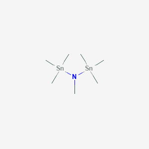 molecular formula C7H21NSn2 B14745979 N,1,1,1-Tetramethyl-N-(trimethylstannyl)stannanamine CAS No. 1068-67-3