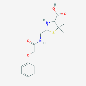 molecular formula C15H20N2O4S B014746 5,5-dimethyl-2-[[(2-phenoxyacetyl)amino]methyl]-1,3-thiazolidine-4-carboxylic Acid CAS No. 4847-29-4