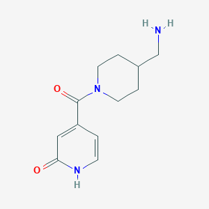 molecular formula C12H17N3O2 B1474601 4-(4-(aminomethyl)piperidine-1-carbonyl)pyridin-2(1H)-one CAS No. 1912556-51-4