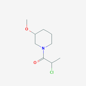 molecular formula C9H16ClNO2 B1474613 2-Chloro-1-(3-methoxypiperidin-1-yl)propan-1-one CAS No. 1603571-09-0