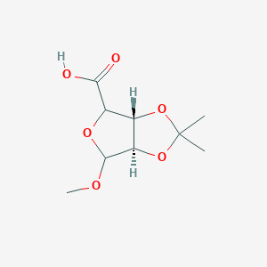 molecular formula C9H14O6 B14746183 Methyl 2,3-O-isopropylidene-beta-D-ribofuranosiduronic acid 