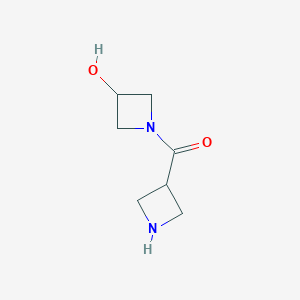 molecular formula C7H12N2O2 B1474626 Azetidin-3-yl(3-hydroxyazetidin-1-yl)methanone CAS No. 1692780-87-2