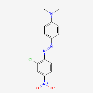 molecular formula C14H13ClN4O2 B14746301 4-[(E)-(2-Chloro-4-nitrophenyl)diazenyl]-N,N-dimethylaniline CAS No. 92115-05-4
